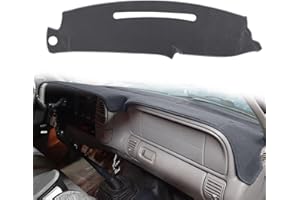 HanLanKa Dash Cover Custom Fit for 1997-2000 Chevy Chevrolet/GMC C1500 C2500 C3500 K1500 K2500 K3500, 1997-1999 GMC Yukon/Chevy Tahoe, 1999-2000 Cadillac Escalade,Dashboard Cover Mat Pad (Gray)