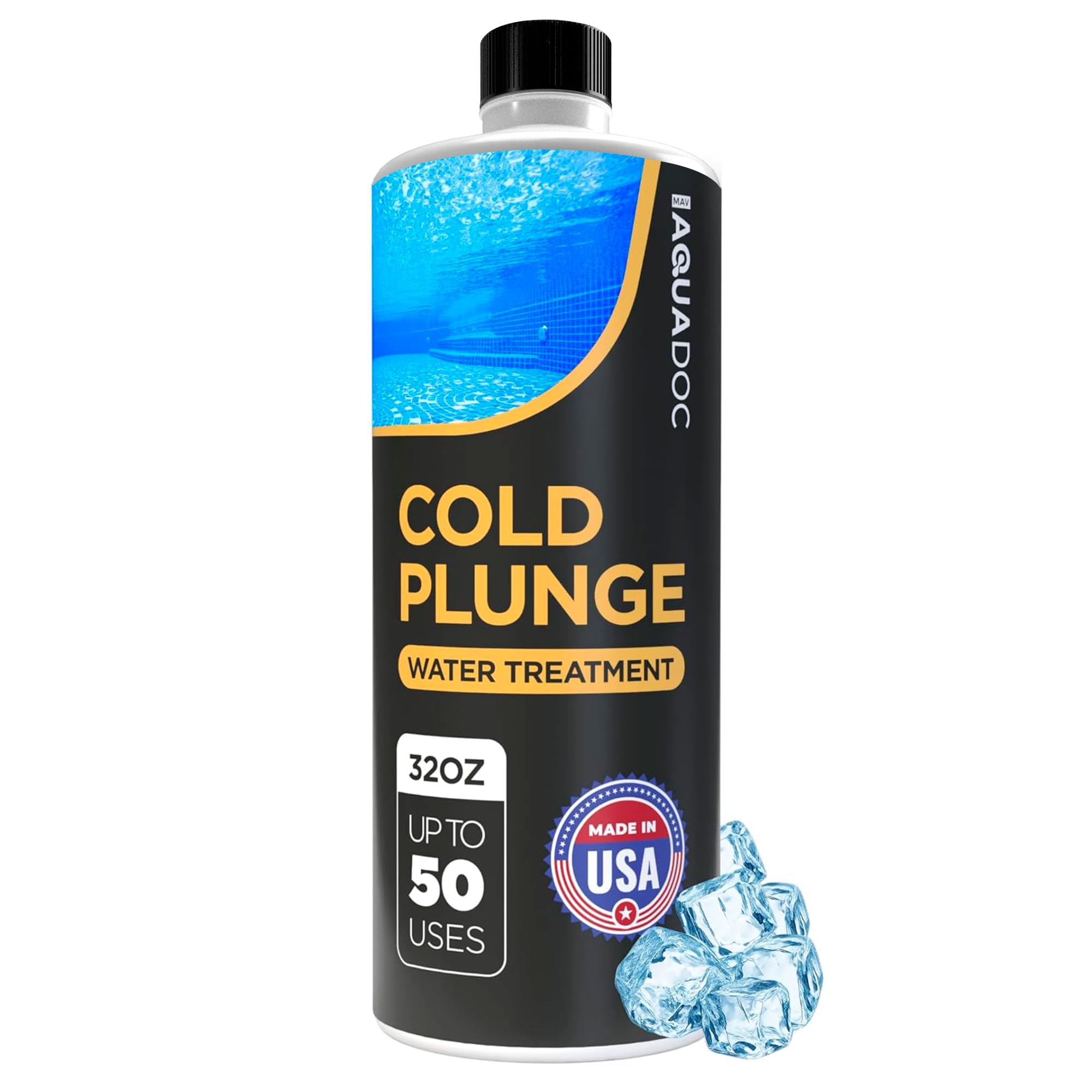 Photo 1 of AquaDoc Cold Plunge Water Treatment - Ice Bath Cleaner and Water Stabilizer - Cold Plunge Weekly Treatment for Fresh Water - Made in USA - 32oz