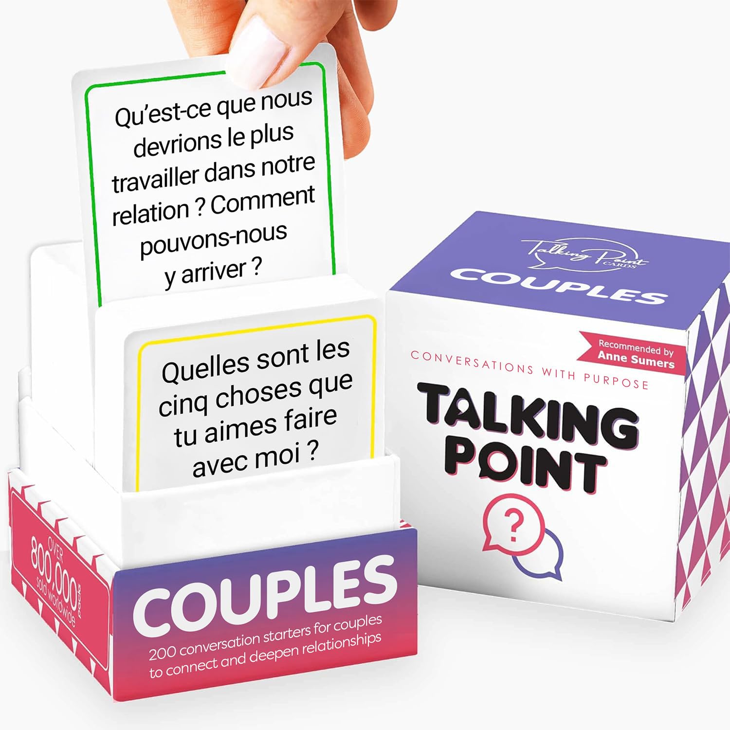 200 Couples Conversation Cards - Couples en Français - Dating Card Game for Adults - Enjoy Better Relationships and Deeper Intimacy - Fun Game for Date Night, Valentine Card Games for Couples - French