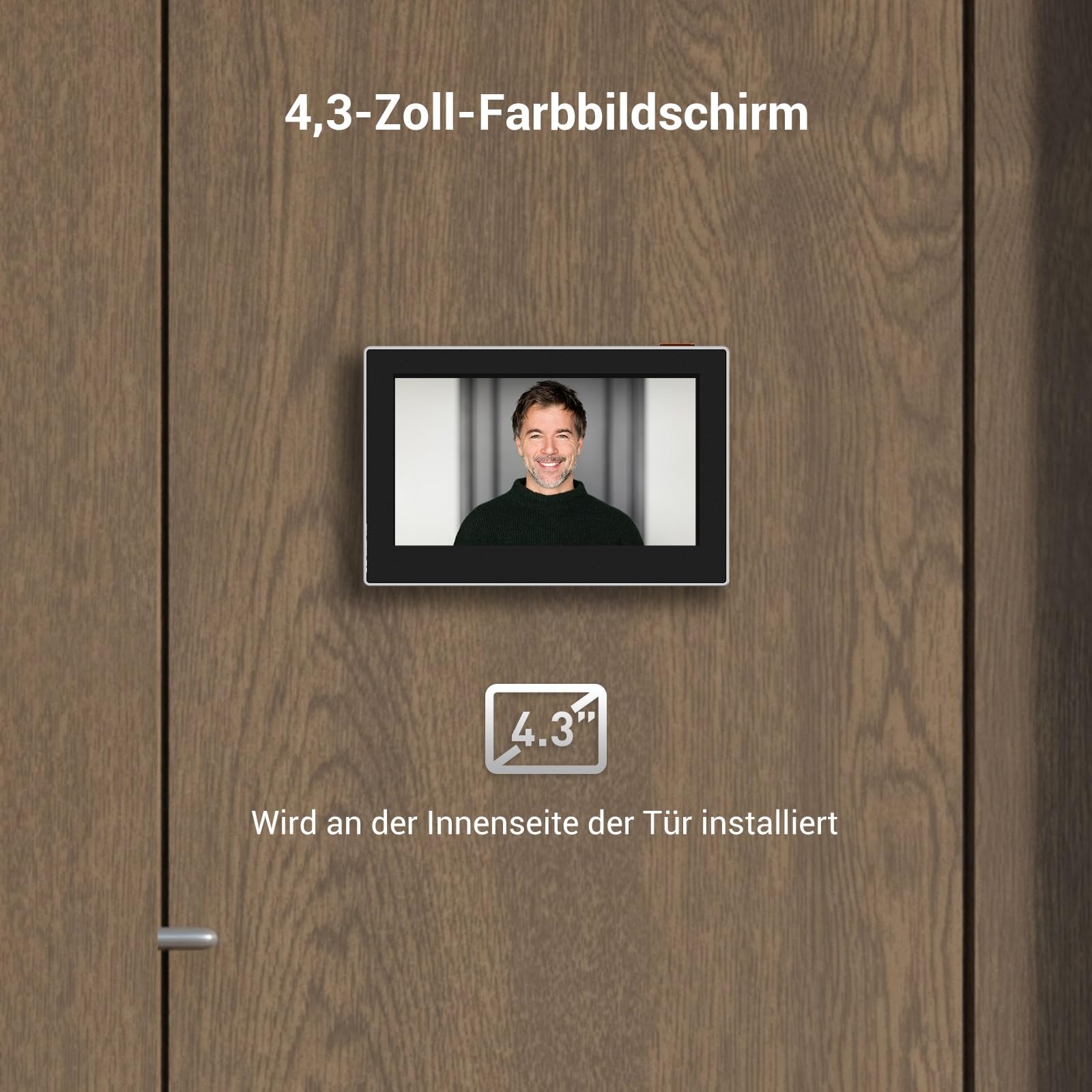 EZVIZ WLAN Türspion mit 4,3-Zoll-Farbbildschirm, 2MP Kabellose Video Türklingel Kamera mit 146°, 2200mAh Akku, 2,4GHz WiFi, Kein Bewegungsmelder, Keine Nachtsicht, Keine Videoaufzeichnung, CP2(Silber) 4