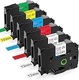 Anycolor 6-Pack Compatible with Brother P Touch TZe