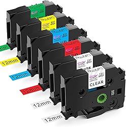 Anycolor 6-Pack Compatible with Brother P Touch TZe