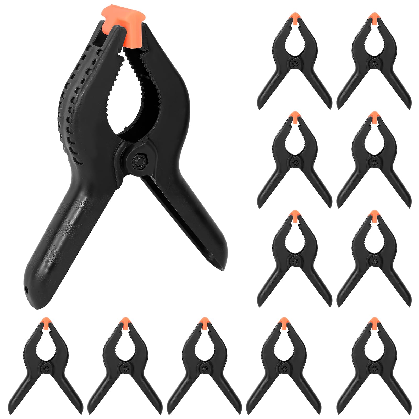 12 Pcs Spring Clamps Heavy Duty ClampsQuick Grip, 6 Inch Plastic ClampsPool CoverClamps Nylon A Spring Clamp for Market Stall, Photo Studio, Woodwork, Photo Background, DIY Artwork Projects