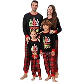 Onancehim Family Christmas Pajamas Matching Sets Xmas Pajamas for Women/Men/Couples, 2 Piece Christmas Pjs Matching Set