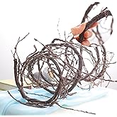 CONGZHANHH 118"/300cm Small Wall Hanging Artificial Cherry Blossom Tree Branches Fake Cane Vines Reptile Plants Grapevine Garland Liana Twigs Wreath for Garden Outdoor Wedding X'Mas Ceiling Decoration