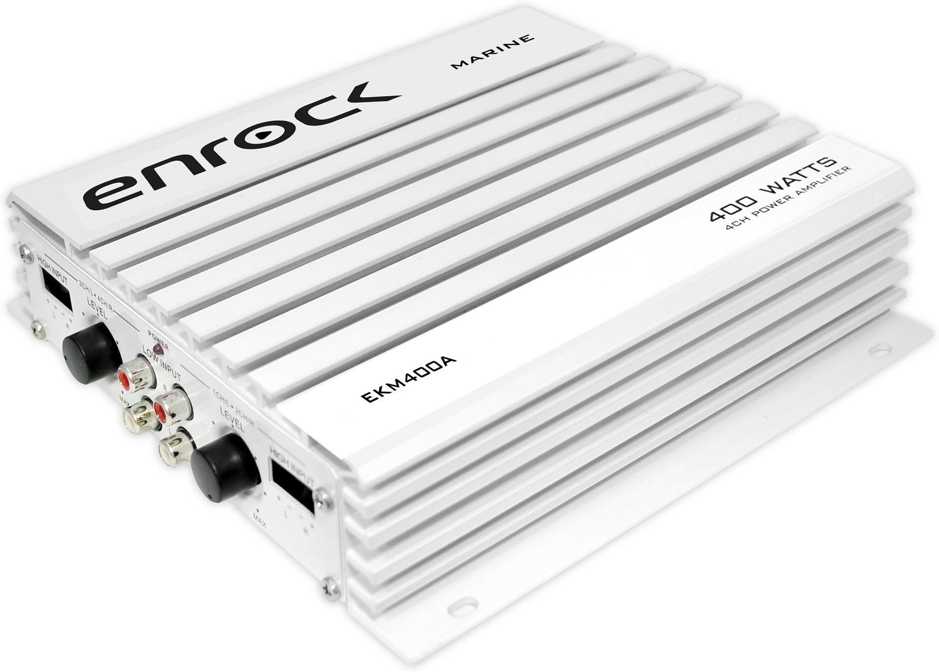Enrock EKM400A 4 Channel 400 Watt Waterproof MP3 Marine Car Power Amplifier
