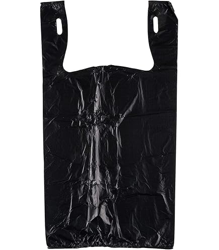 Bolsas de Camiseta Reforzada Negra - 50 unidades