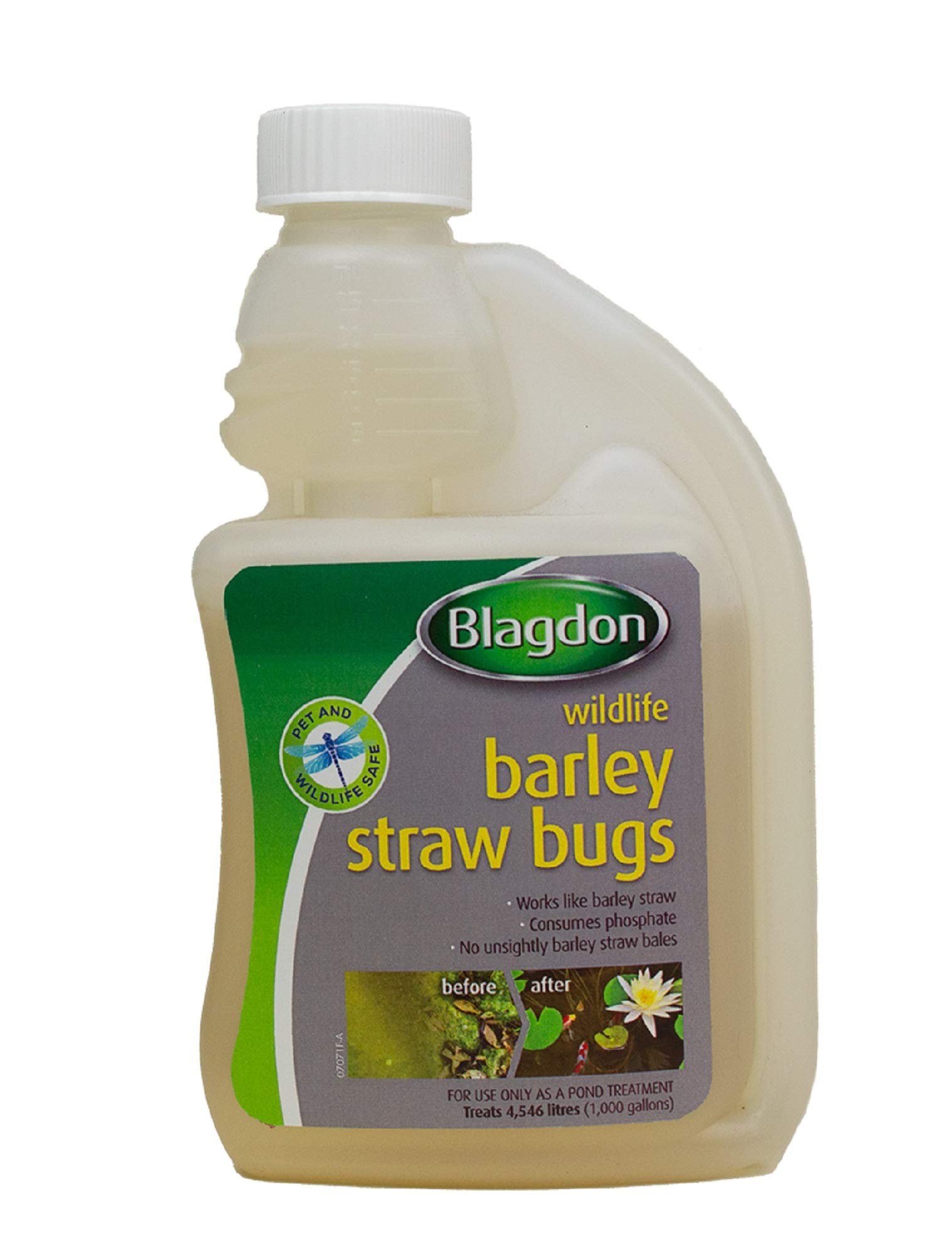 Blagdon Natural Barley Straw Bugs, 250 ml, Pond Water Treatment, Clears Green Water, Suspended Algae and Blanketweed, Consumes Phosphate, Eats Organic Matter, Pet and Wildlife Safe