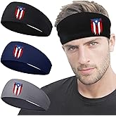 Headbands for Men 3 Pack Sport Sweat Bands Headbands Men Skull Finger Workout Sweatbands for Mens Women Head Bands Cooling Running Men's Hairband Headband