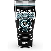 Tervis Traveler NFL Jacksonville Jaguars - Vintage Triple Insulated Tumbler Travel Cup Keeps Drinks Cold & Hot, 30oz, Stainless Steel