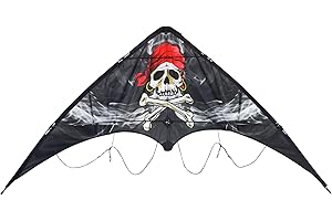 In the Breeze Smoking' Pirate Dual-Control Stunt Kite,47" W x 25" H x 8" D,3307