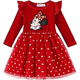 Disney Princess Frozen Minnie Mouse Dress Girls Sparkle Ruffle Tulle Tutu Birthday Party Fall Outfits Clothes Baby to Toddler