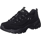 Skechers Sport Women's D'Lites Memory Foam Lace-up Sneaker,Black,11 W US