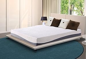 Olee Sleep 10 Inch Grey I Gel Layer Top Memory Foam Mattress 10FM02K