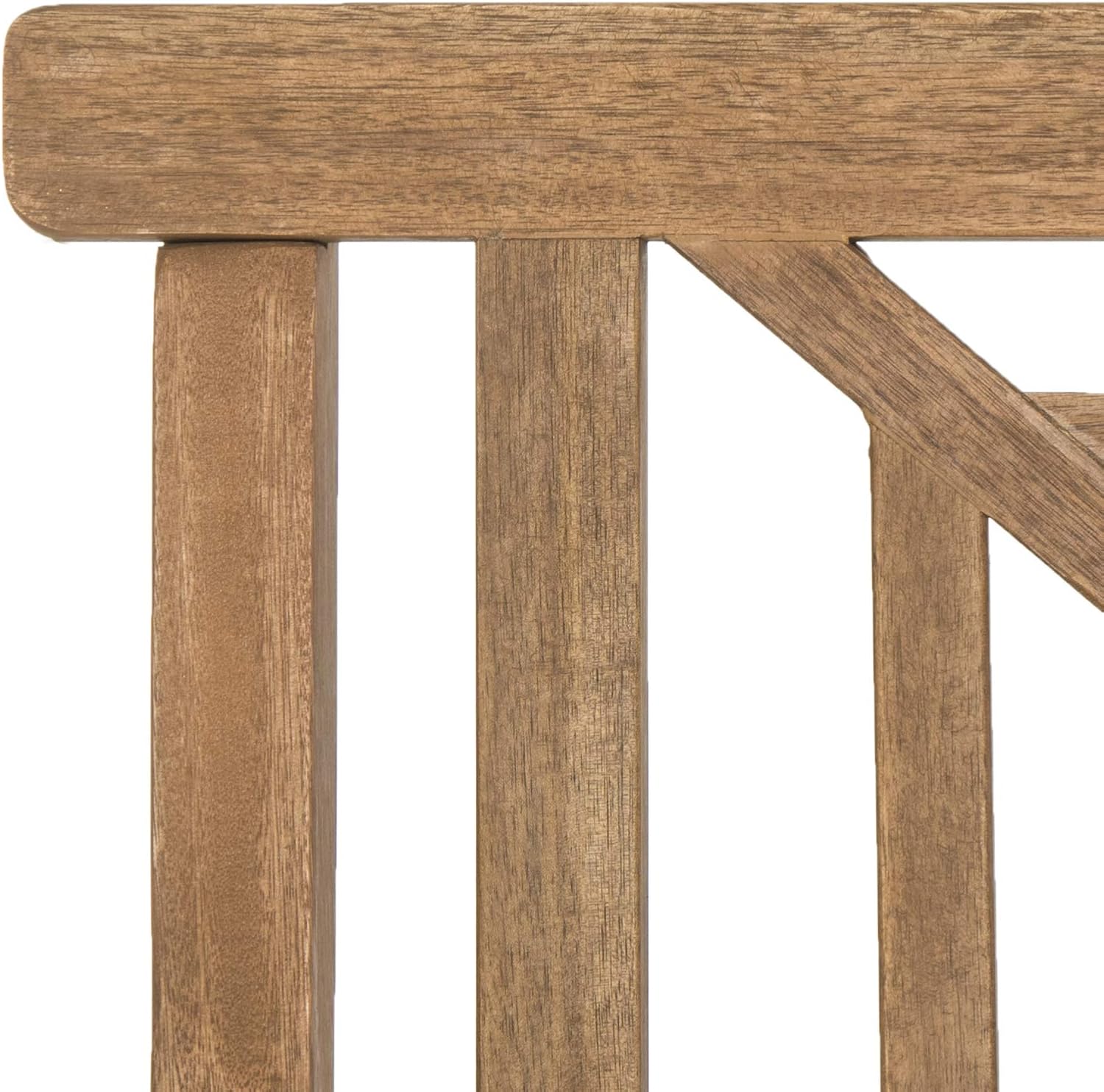 Safavieh PAT6737A Outdoor Collection Del Mar 3 Seat Bench, Natural/Beige : Garden & Outdoor