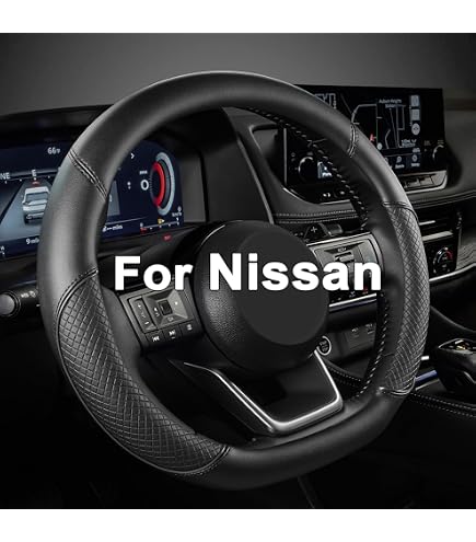 thumbnail image 2 of West Llama D-Shaped Steering Wheel Cover For Nissan Rogue, Altima, Kicks - Black Standard Size 2 of 14