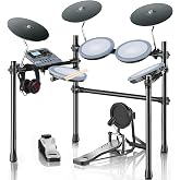 MOSEN Electronic Drum Set Kit for Beginners, 450 Sounds &amp; 50 Kits, 2 Pedal | Type-C Charging, Upgraded Quiet Mesh, Dual-Trigger Rim Shot Snare, All TPE Cymbals, Bluetooth &amp; USB MIDI for Home Practice