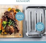 KitchenCraft Roasting Tin with Rack Stainless Steel 37 x 28 cm view 4