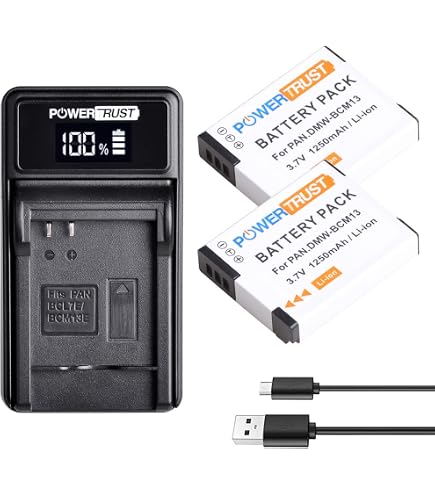 2 Batterie Shentec DMW-BCM13 3.6V 1500mAh Li-ion Per Panasonic Lumix TZ40/TZ60/ZS30/ZS40 E FT5/TS5 – Sostituzione DMW-BCM13E - 3