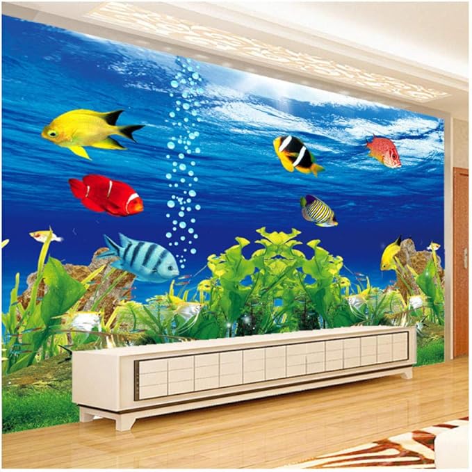 Wall Sticker/Wall Mural Wall Decor Ocean Aquarium 3D Photo Living Room