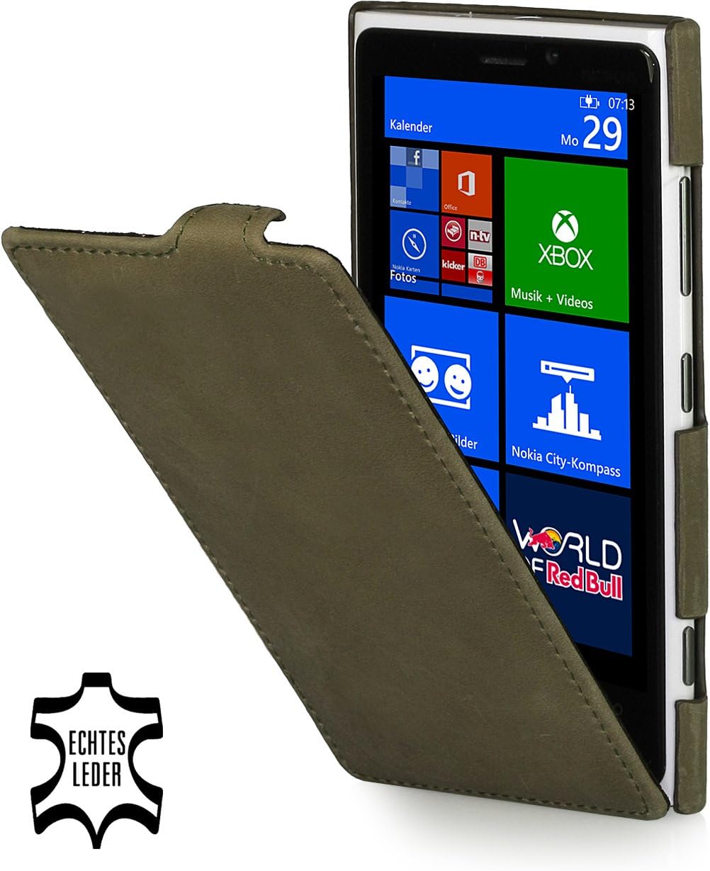 StilGut UltraSlim, Genuine Leather Case for Nokia Lumia 920, Old Style Lawn Green
