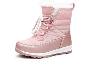 EasyStar Girls Boys Winter Cold Weather Warm Easy on off Water Resistance Snow Boots