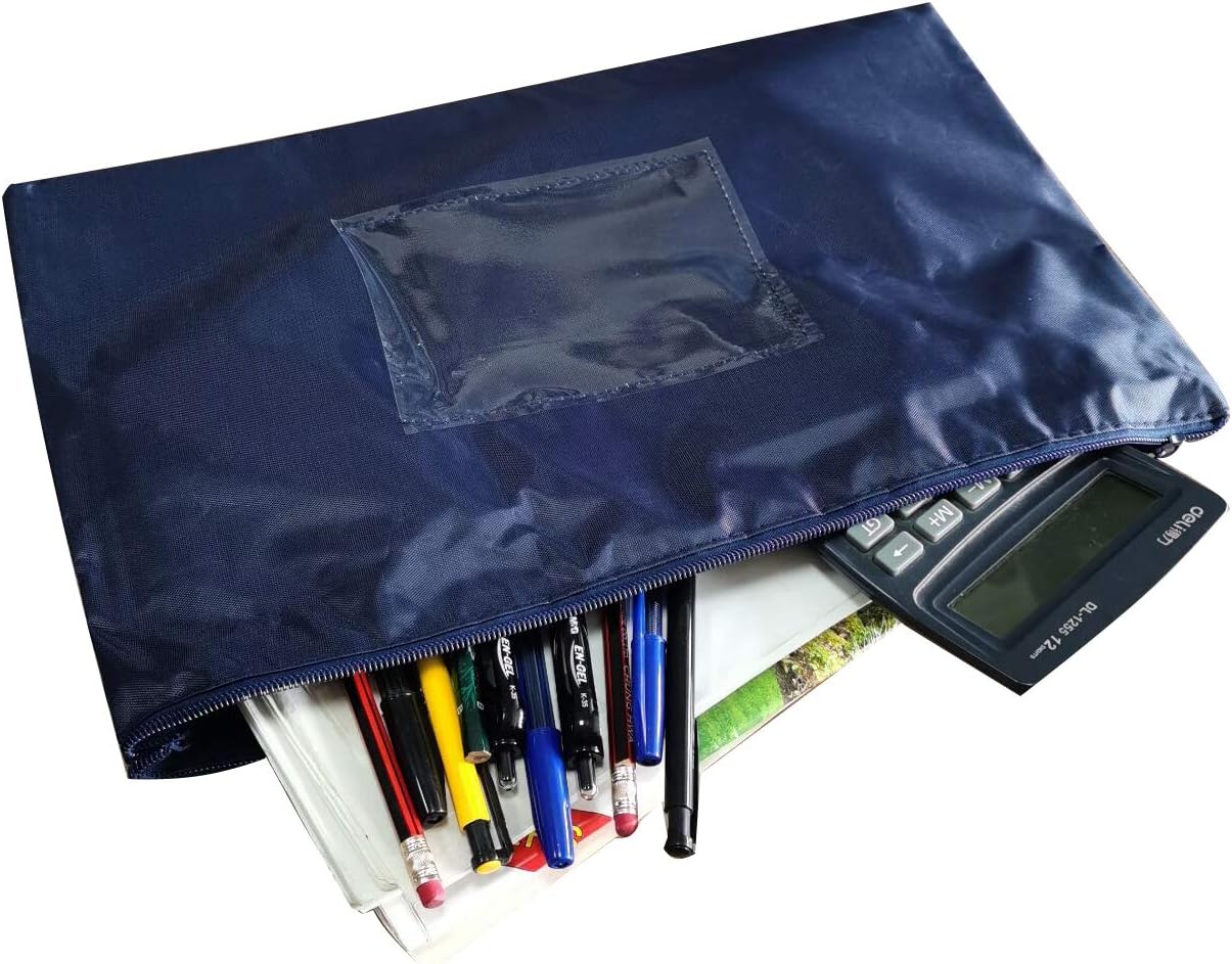 12Pcs Zipper File Bags, Quality Office Filing Documents Storage Bags，A4 Business Zipper File Bags . : Office Products