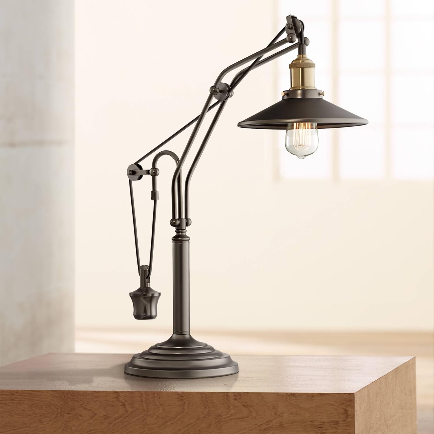 mercantile design tabletop edison lamp