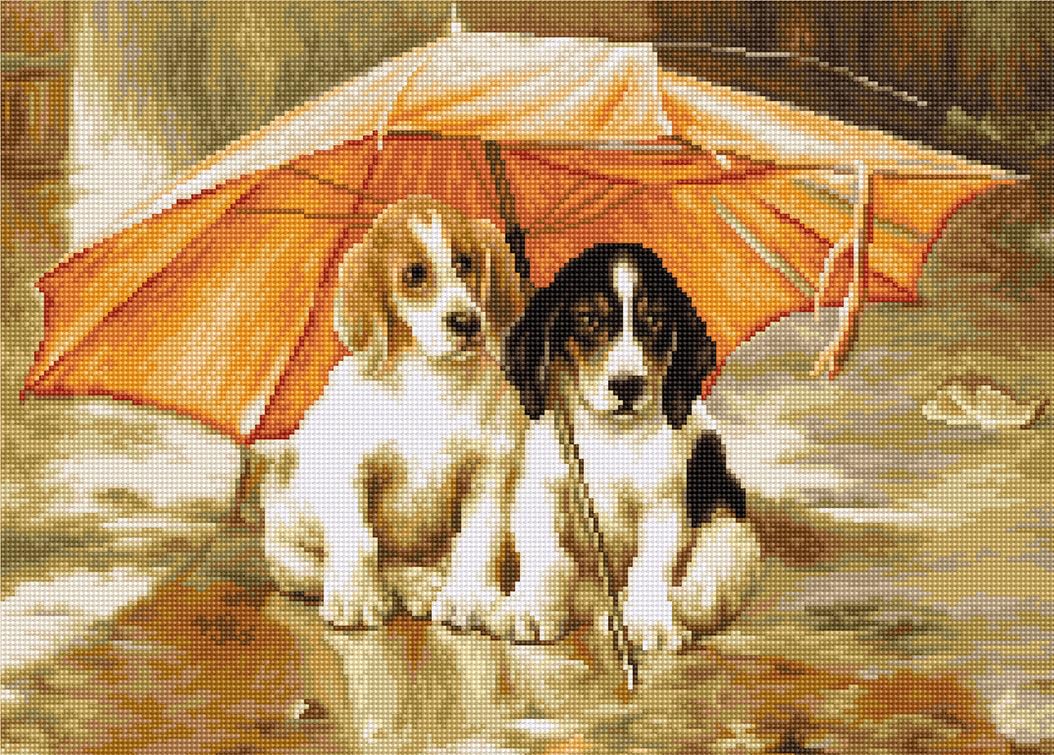 Luca-S Cross Stitch Kit, Cotton, Multicoloured, 30,5x22cm