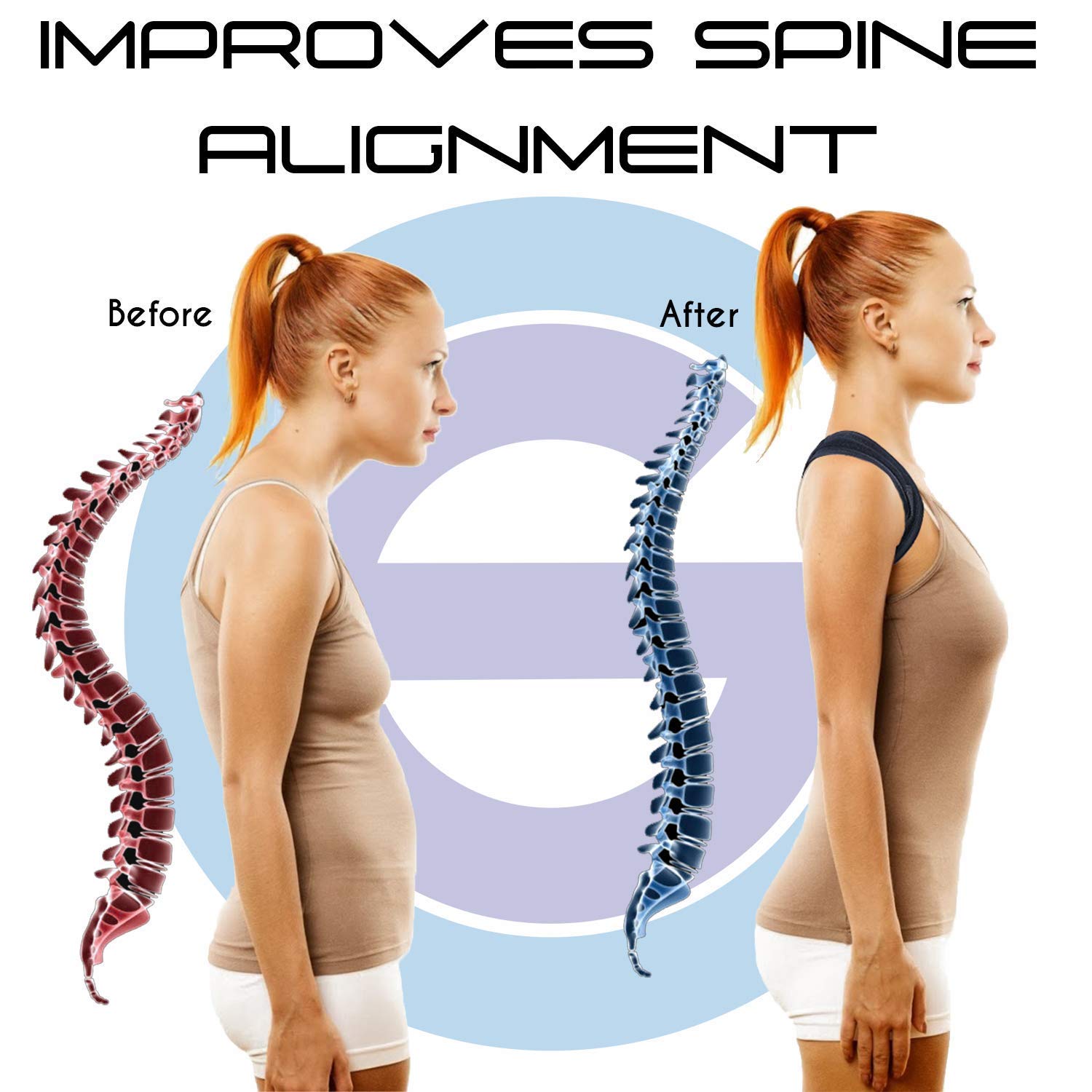 Posture Corrector Back Brace Support for Women and Men,Relieves Back & Shoulders Pain,Corrects Slouching,Hunching Adjustable Posture Corrector Back Shoulders Clavicle Support with Laundry Bag