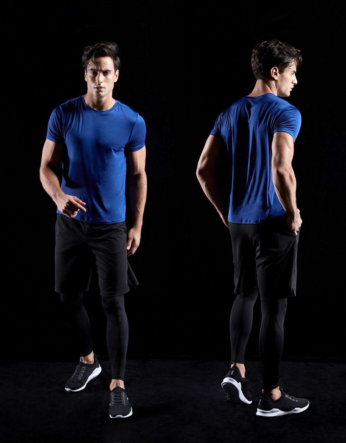 ATHLIO 2 or 3 Pack Men's Workout Running Shirts, Sun Protection Quick Dry Athletic Shirts, Short Sleeve Gym T-Shirts : Clothing