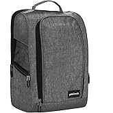 Pakiiock Golf Shoe Bag Zippered travel sport shoe bags With Mesh Ventilation, large back pocket and side pocket for men women black