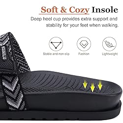 KuaiLu Womens Slides Sandals with Plantar Fasciitis