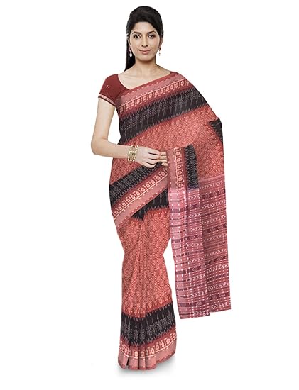 Odisha Handloom Ikkat Womens Cotton Saree (Multi-Coloured, orissa art 40)