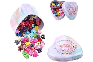 choicbaby 80PCS Baby Hair Clips for Girls 16 Different Variety of Colors Cute Baby Hair Accessories Mini Flower Hair Clip for Infant Fine Hair