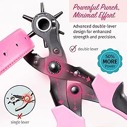 Precision Leather Hole Punch Tool, Multi-Size Hole