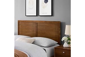 Modway MOD-6220-WAL Archie Twin Wood Headboard, Walnut