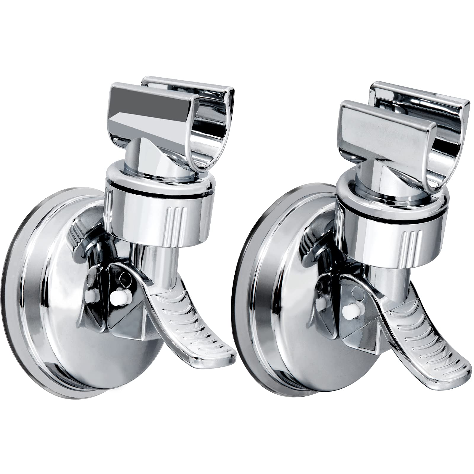 Pufeuoo 2PCS Shower Head Holder Adjustable Wall Bracket Removable Suction Cup No Drilling for Home Hotel Bathroom