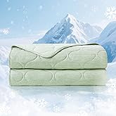 Cozy Bliss Cooling Dual-Sided Blanket for Hot Sleepers, Q-Max>0.46 Lightweight Soft Breathable Bed Blanket, Double Side Cooling Throw for Night Sweats (Sage Green, 50"x70")
