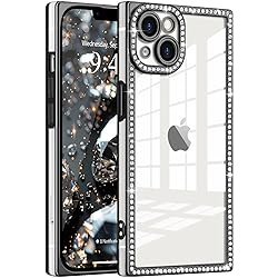 ROSEHUI Clear Glitter Phone Case for iPhone