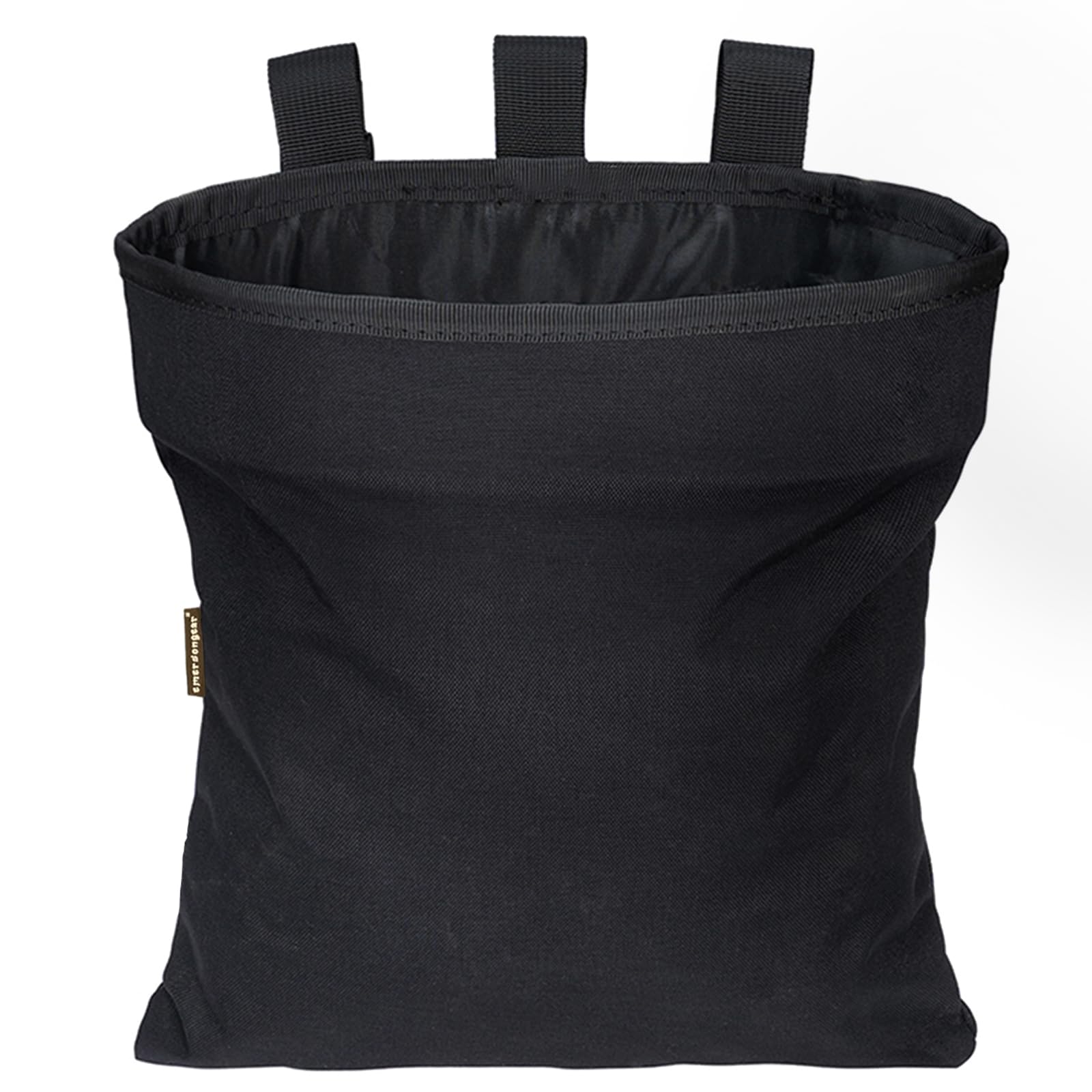 Tactical Molle Dump Collapsible Pouch Drawstring Magazine Dump Pouch Elite 500D Nylon Bag Camping Climbing Hiking Bag(Black)