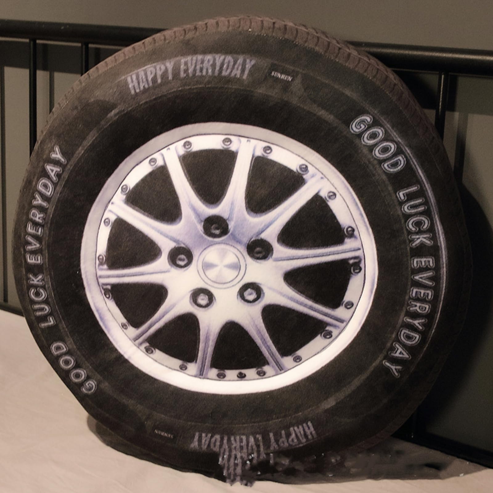 OUKEYI 15.7 Inch 3D Simulation Wheel Plush Pillow Car Tire Pillow Big Soft Chunky Tire Sofa Toy Flexible Seating for Boys Classroom Elementary Funny Race Bedroom Birthday Party Decor Gift(Classical)