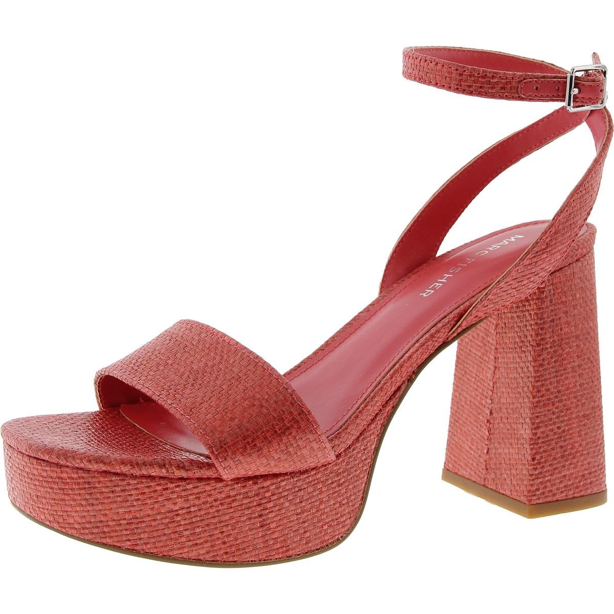 Marc Fisher Women’s Sadel Platform Sandal, Red 610, 7.5