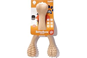 BetterBone - All-Natural, Nylon-Free Dog Chew Toys - Hard Density - Ideal for Strong to Aggressive Chewers - Non-Toxic, Promotes Dental Health, Splinter-Resistant, Sustainably Made