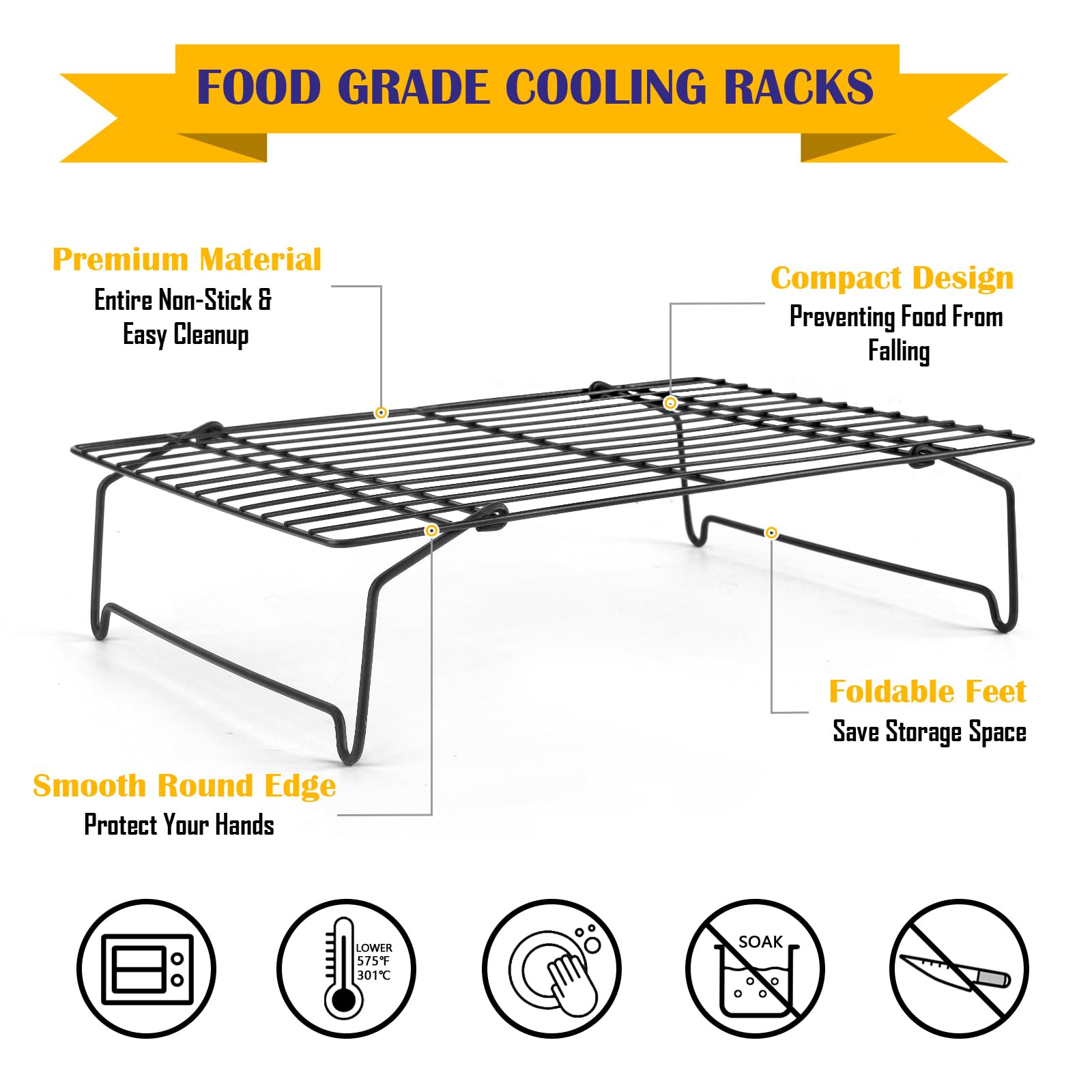Mua Leonyo 3-Tier Cooling Rack, Stainless Steel Cooling Racks for ...