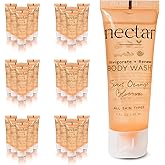 World Amenities Nectar Bulk Body Wash | 50 Count, 1 oz | Sweet Orange Blossom, Mini Travel Size Toiletries (100% Recyclable Tube with Flip Top Cap), Airbnb Rentals, Suitable for All Skin Types