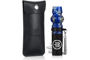 MY YIMI HOOKAH Yimi Hookah® Reusable Resin Hookah tip | hygeian Hookah Mouthpiece | Personal Resin Hookah Tips with PU Leather Pouch and Stainless Steel Chain(Blue)…