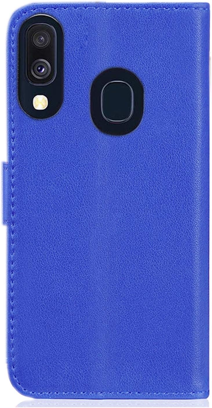 Case Compatible for Samsung Galaxy A20e (5.8 Inch) Leather Magnetic Closure Flip Card Holder Wallet Stand View Protective Cover for Samsung Galaxy A20e (Blue) - Image 5