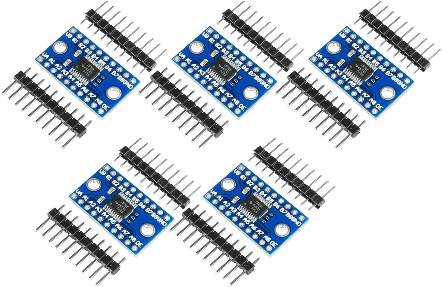 TECNOIOT 5pcs TXS0108E 8 Channel Logic Level Converter TTL 3.3V 5V Bi-directional Convert
