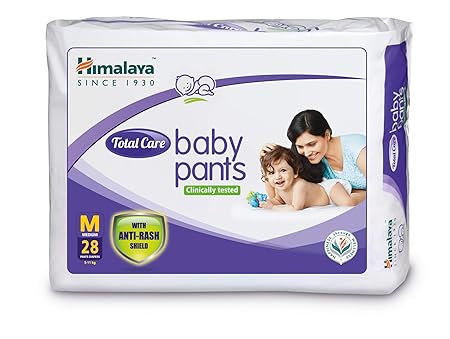 Himalaya Total Care Baby Pants, Medium, 28 Count